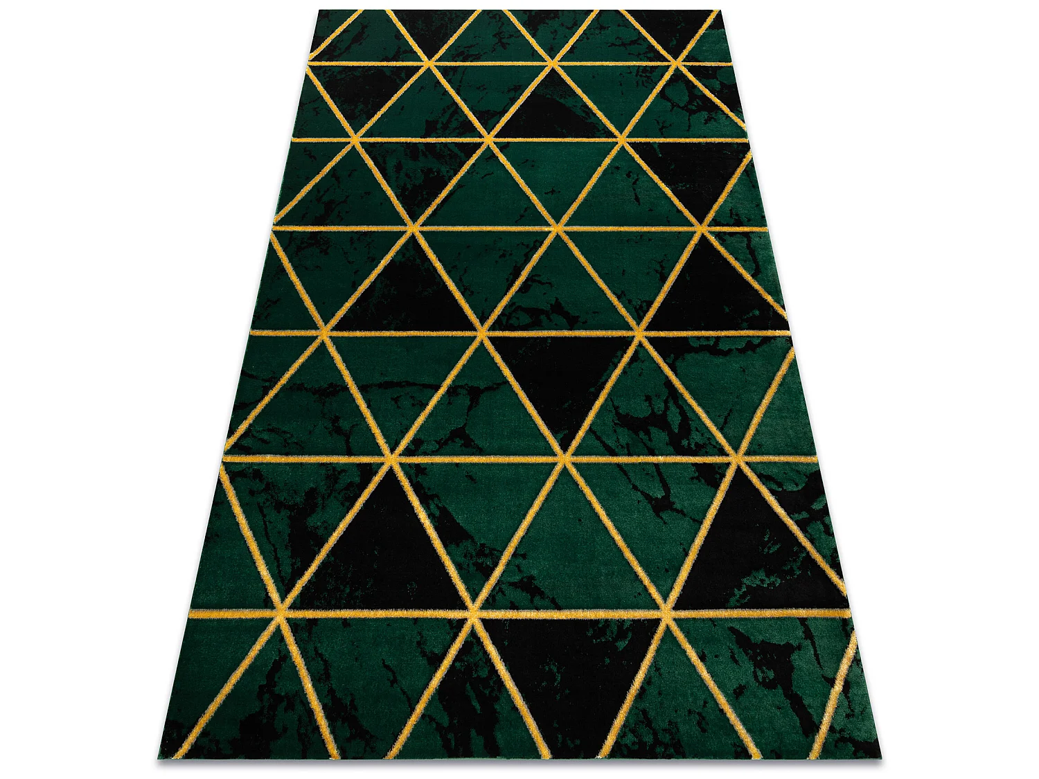 Tapijt EMERALD exclusief 1020 glamour, stijlvol marmer, driehoeken fle 80x150 cm