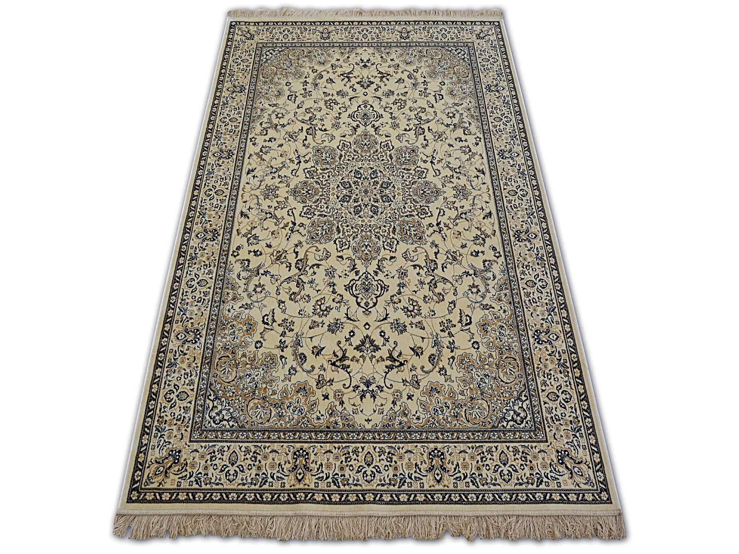 Tapijt WINDSOR 22915 Rosette ŻAKARD ivoor/blauw 120x170 cm