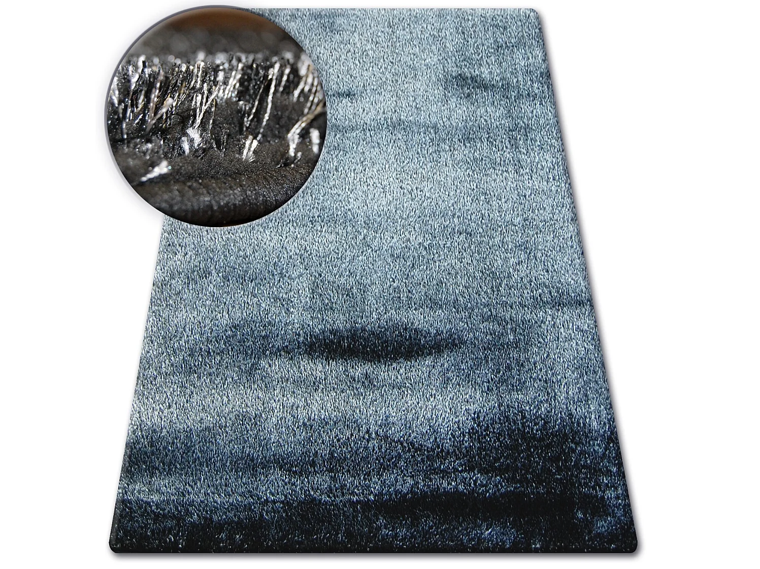 Tapis SHAGGY VERONA noir/argentin 80x150 cm