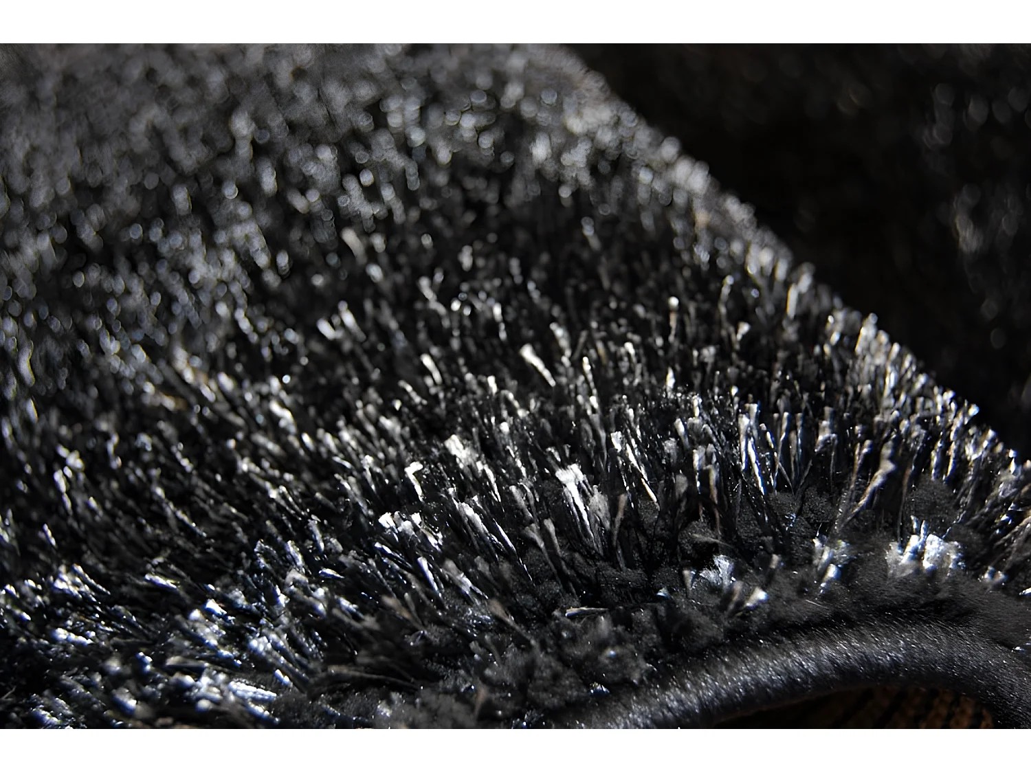 Tapis SHAGGY VERONA noir/argentin 80x150 cm