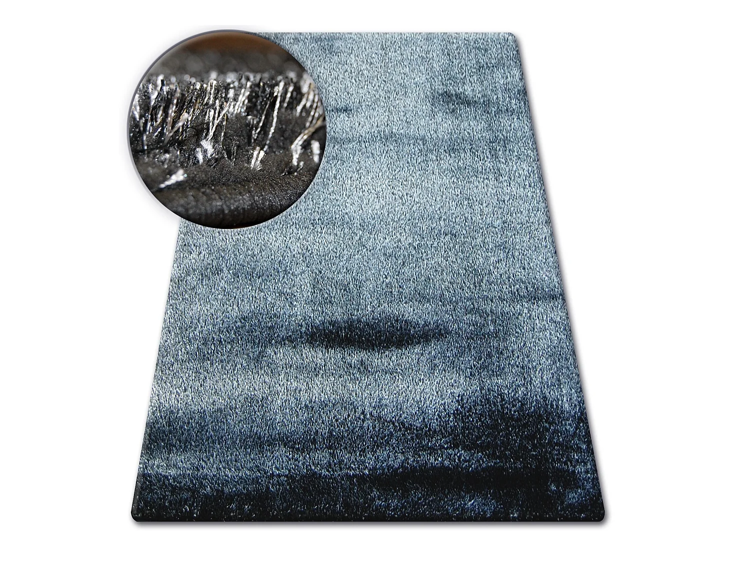 Tapis SHAGGY VERONA noir/argentin 80x150 cm