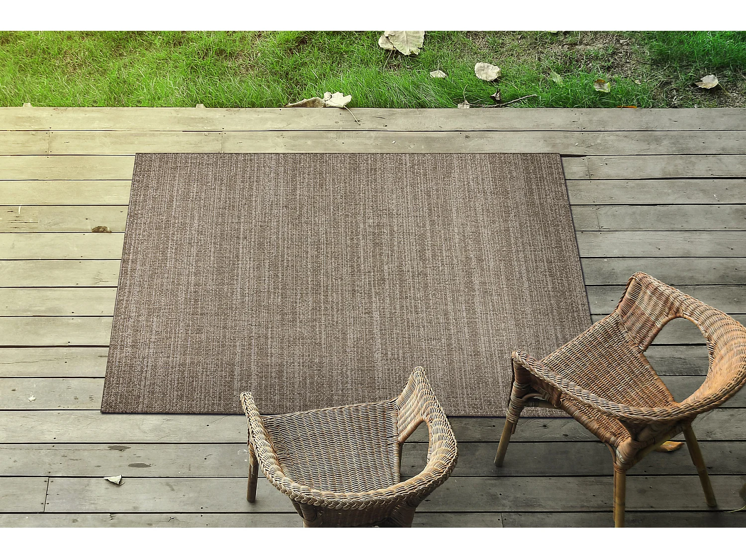 TAPIS EN CORDE SIZAL FLOORLUX 20389 gris foncé / champagne MÉLANGE 60x110 cm