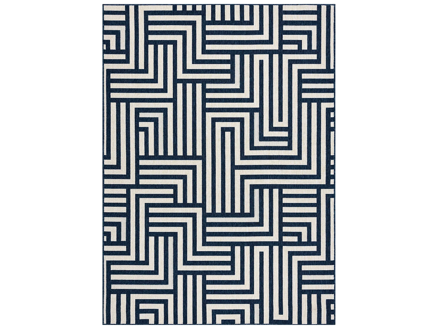 Tapis SPRING 20421994 labyrinthe, à cordes, à boucles - sahne / bleu 160x230 cm