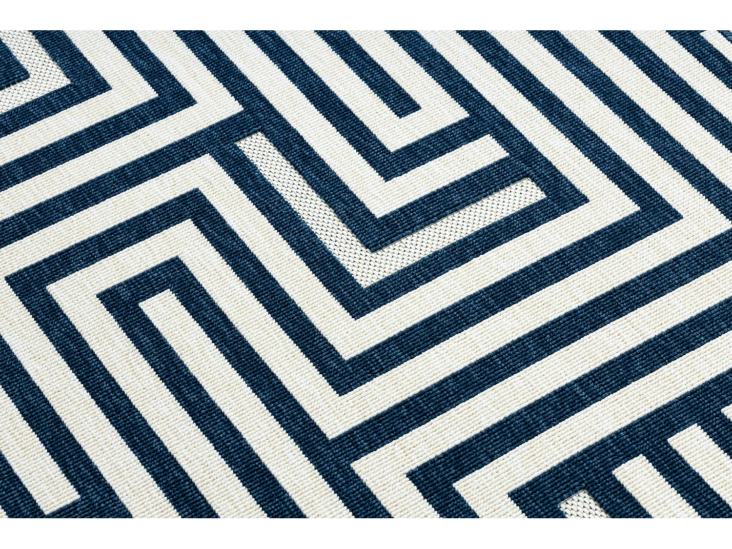 Tapis SPRING 20421994 labyrinthe, à cordes, à boucles - sahne / bleu 160x230 cm