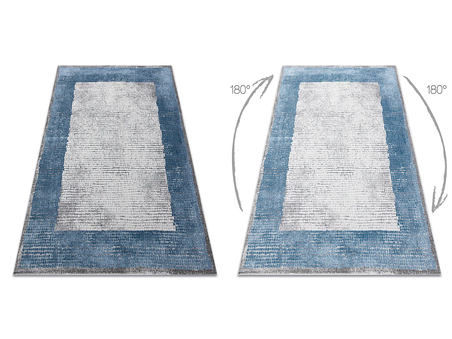 Tapijt NOBLE modern 9730 68 Kader vintage gewreven - Structureel, twee 120x170 cm