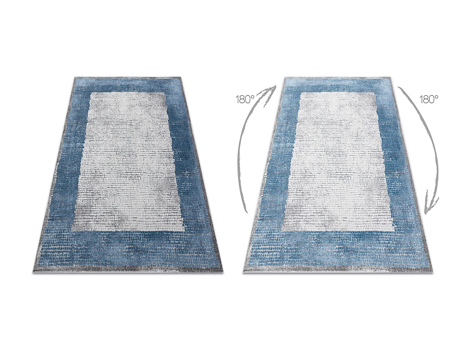Tapijt NOBLE modern 9730 68 Kader vintage gewreven - Structureel, twee 120x170 cm