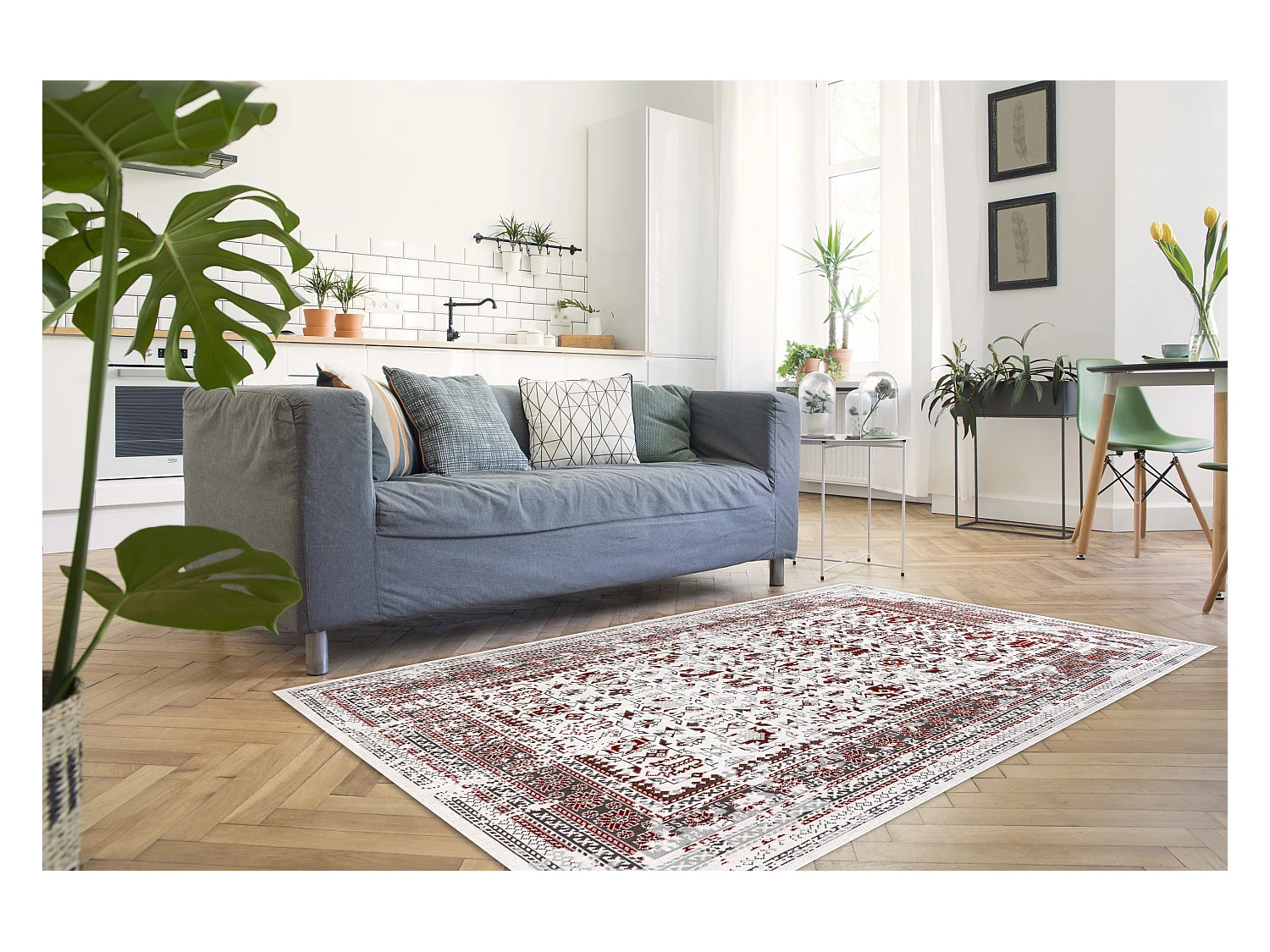 Tapis Vintage 22212061 crème / rose classique 160x230 cm