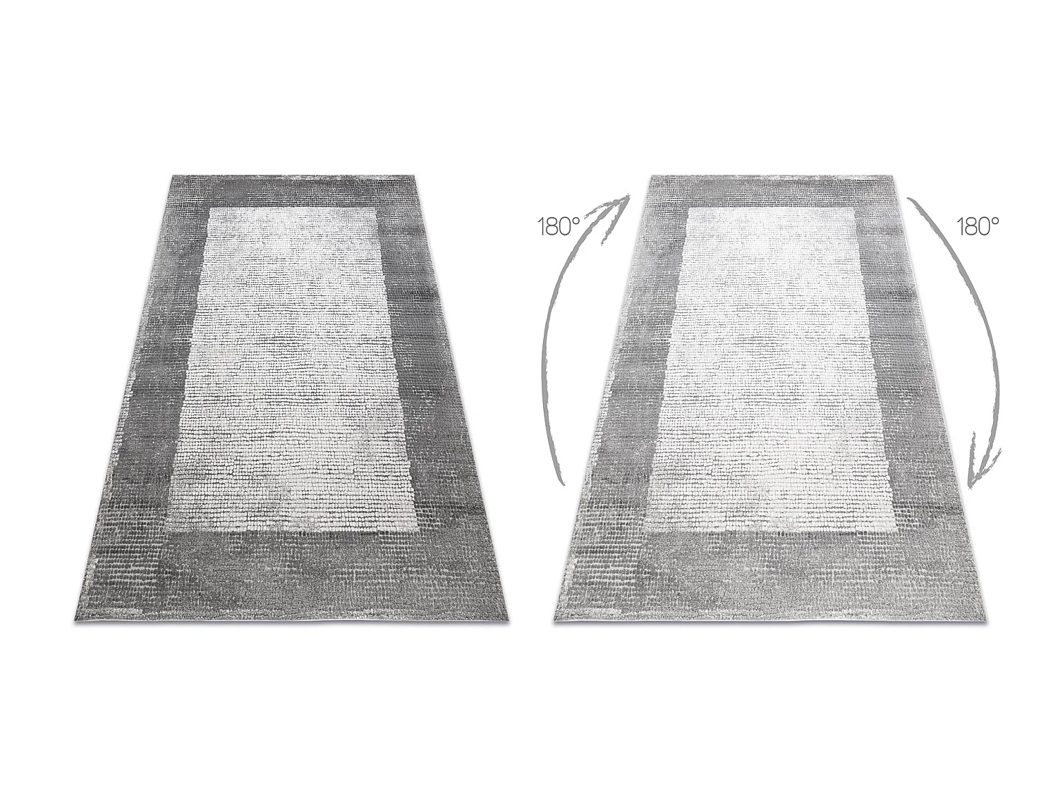 Tapijt NOBLE modern 9730 65 Kader vintage gewreven - Structureel, twee 80x150 cm