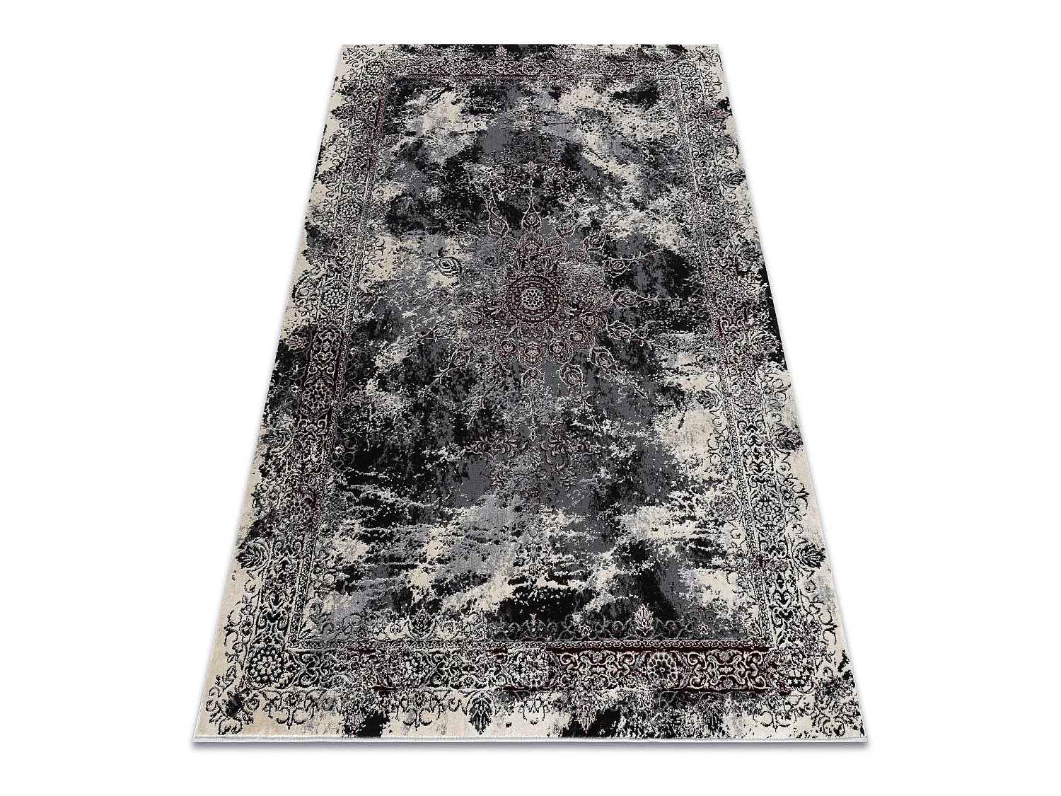 Tapijt VINCI 1407 modern Rozet vintage gewreven - Structureel ivoor /  120x170 cm
