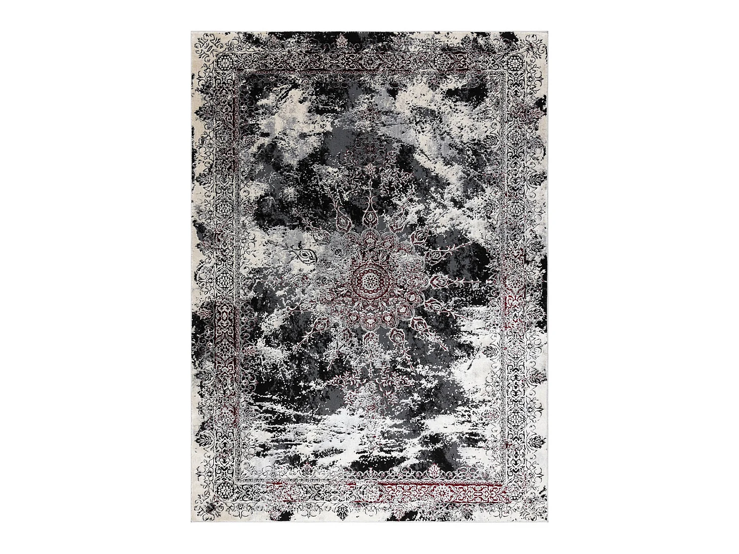 Tapijt VINCI 1407 modern Rozet vintage gewreven - Structureel ivoor /  120x170 cm