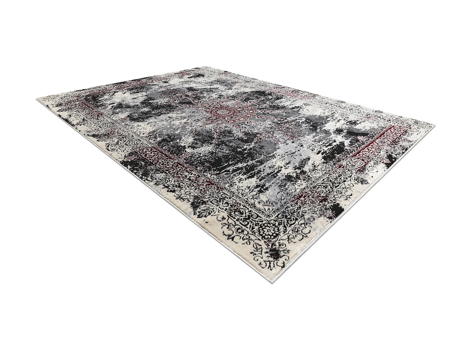 Tapijt VINCI 1407 modern Rozet vintage gewreven - Structureel ivoor /  120x170 cm
