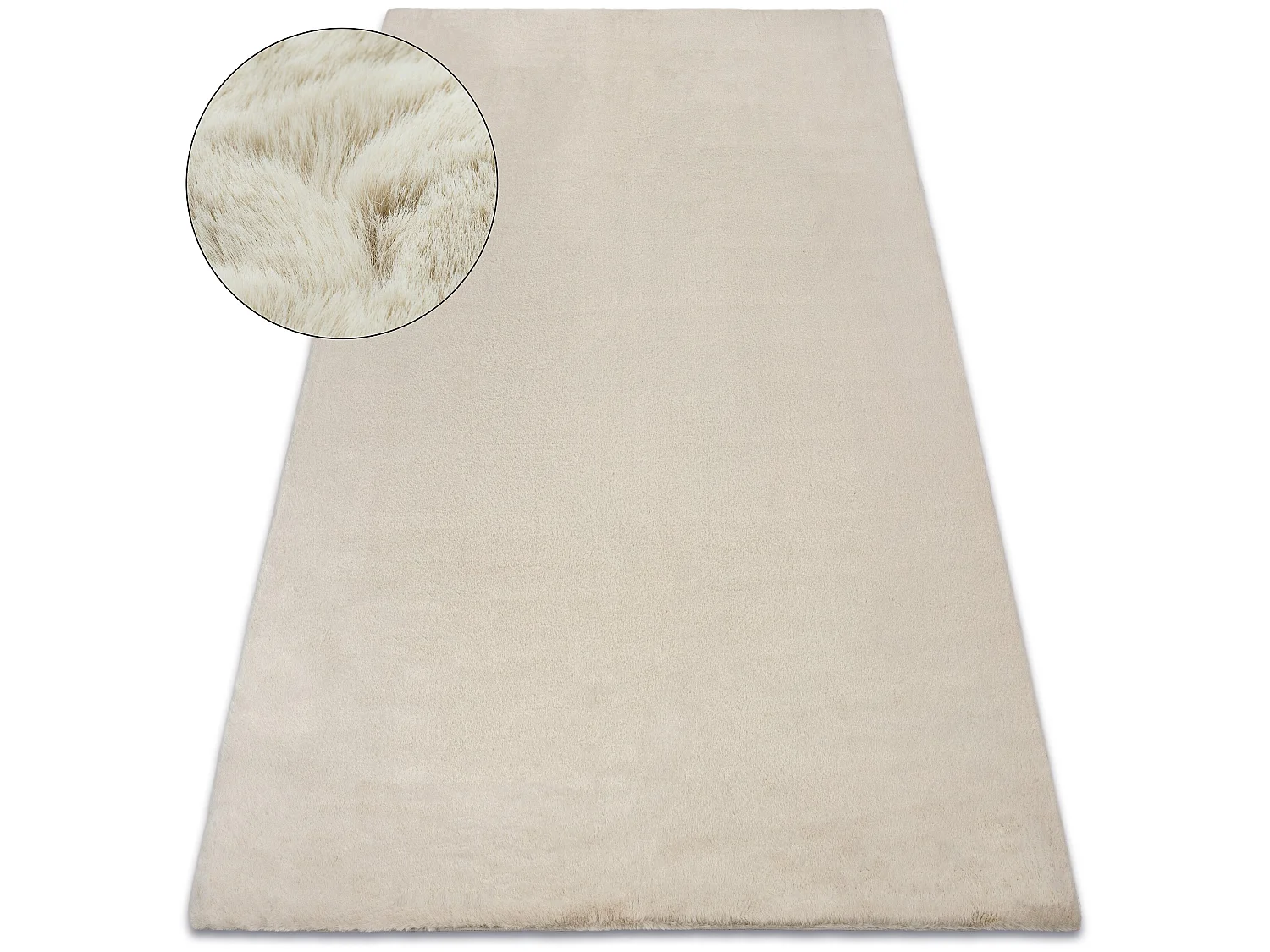 Tapete BUNNY bege IMITAÇÃO DE PELE DE COELHO 200x290 cm