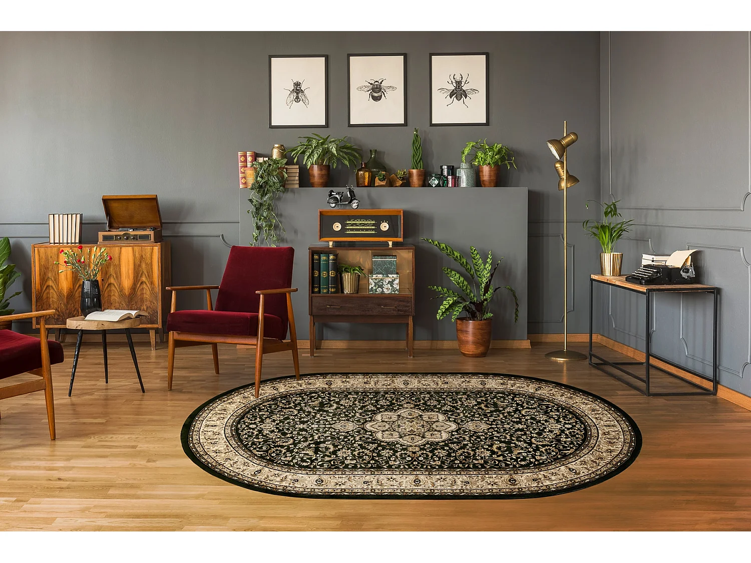 Tapijt ROYAL ADR Ovaal patroon 521 groen 200x290 cm