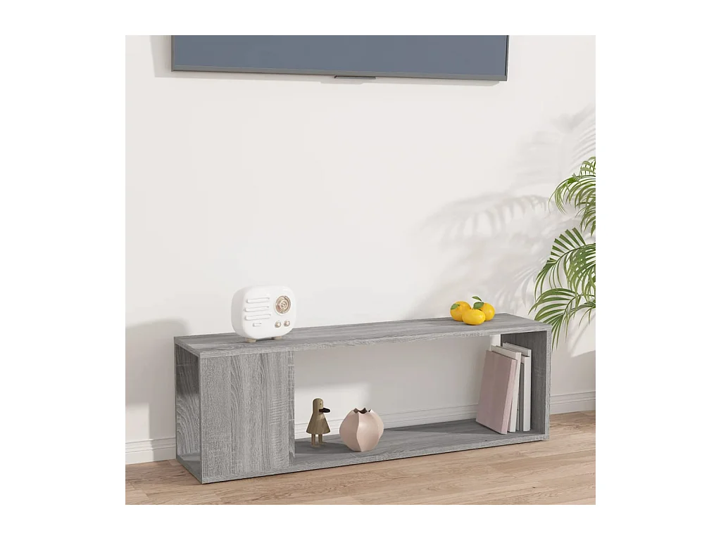 Meuble TV Sonoma gris 100x24x32 cm Bois d'ingénierie BE43532