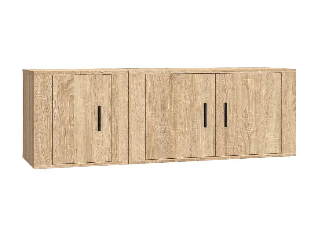 Ensemble de meubles TV 2 pcs chêne sonoma bois d'ingénierie BE50718