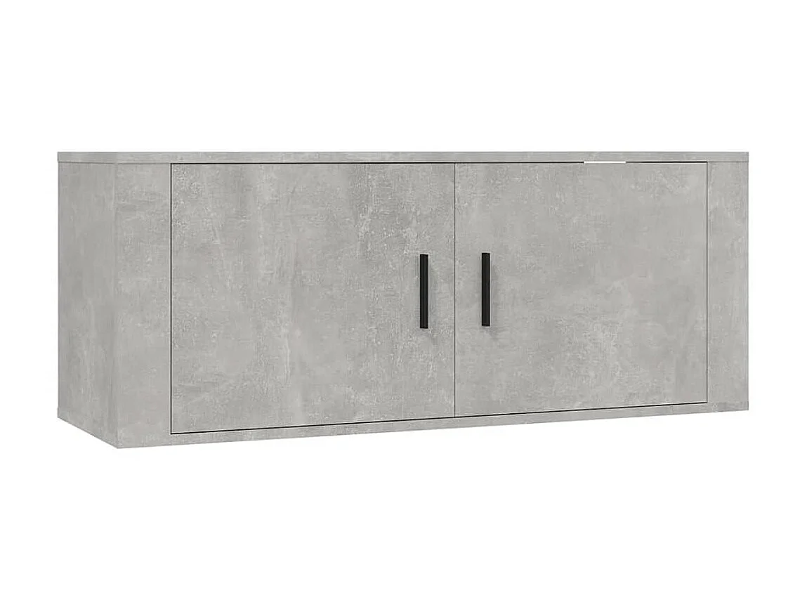 Meubles TV 2 pcs BEis béton bois d'ingénierie BE29908