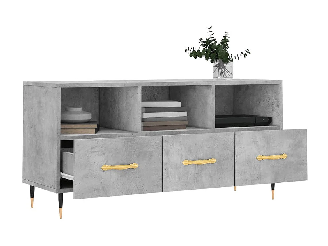 TV-Schrank,TV-Möbel Betongrau 102x36x50 cm Holzwerkstoff -gkd602954