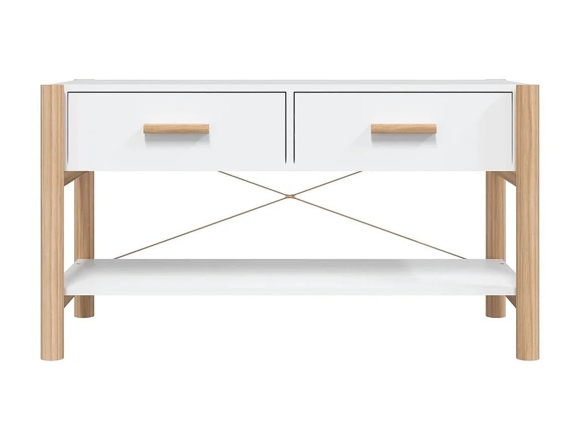 Meuble TV Blanc 82x38x45 cm Bois d'ingénierie BE81988