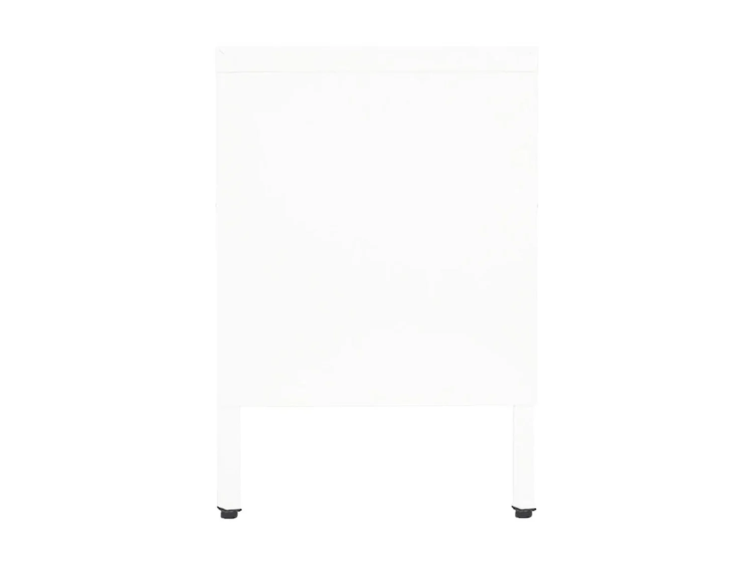 Mueble para el televisor acero y vidrio blanco 90x30x44 cm ES49299