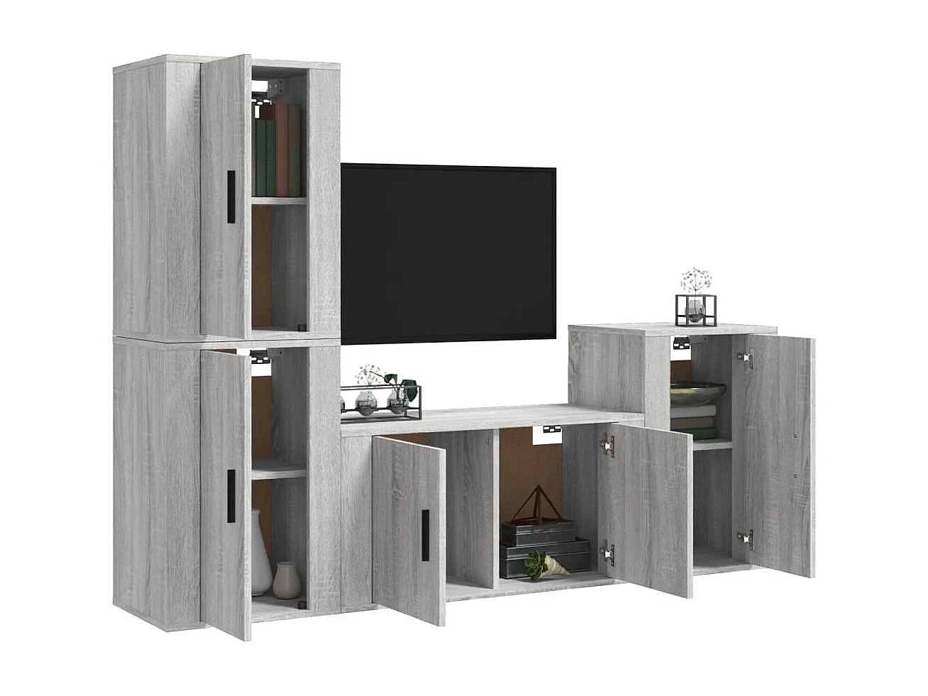 Meubles TV 4 pcs Sonoma BEis Bois d'ingénierie BE22262