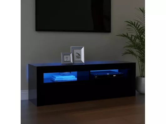 Kauf Unique TV-Schrank,TV-Möbel mit LED-Leuchten Schwarz 120x35x40 cm -gkd107280