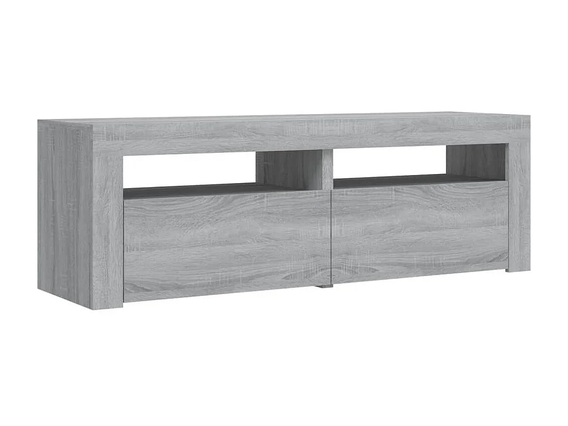Meuble TV avec lumières LED sonoma gris 120x35x40 cm BE77778