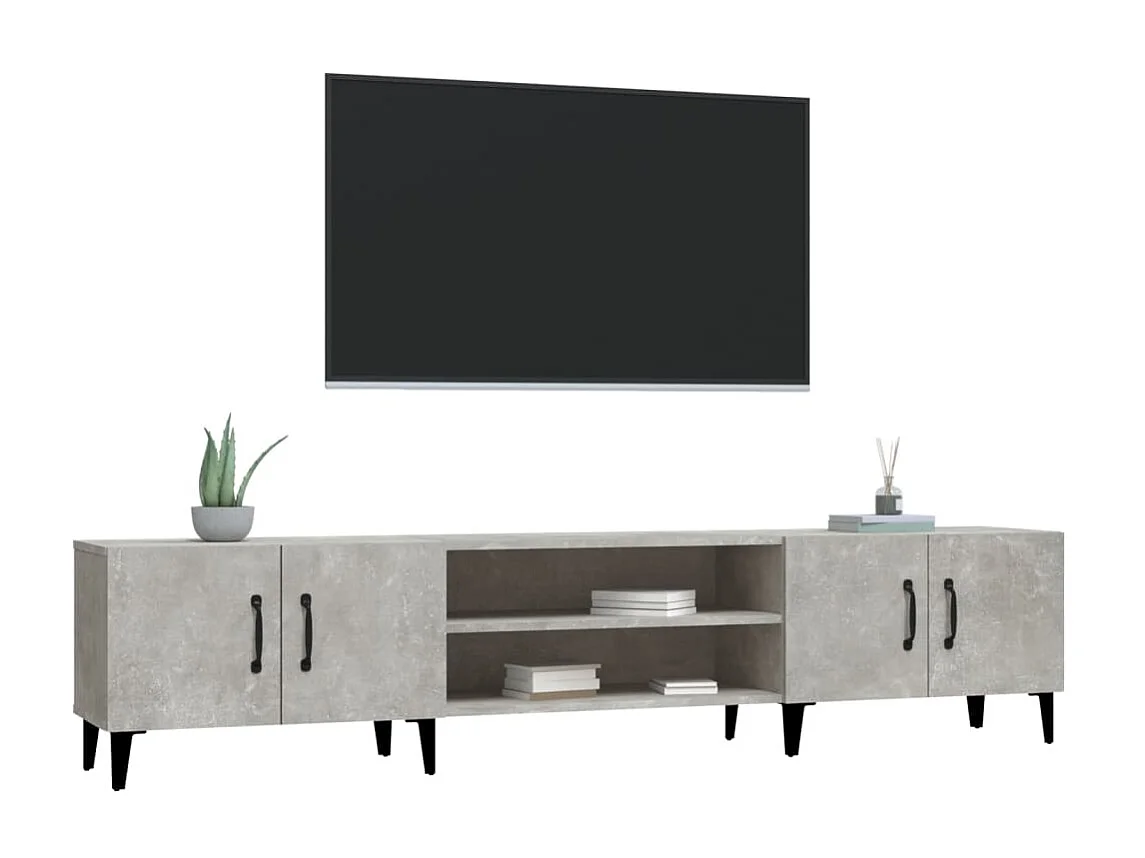 Tv-meubel 180x31,5x40 cm bewerkt hout betongrijs NL123597