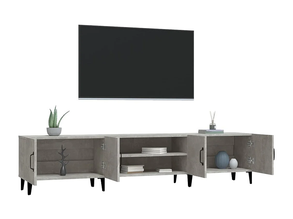 Tv-meubel 180x31,5x40 cm bewerkt hout betongrijs NL123597