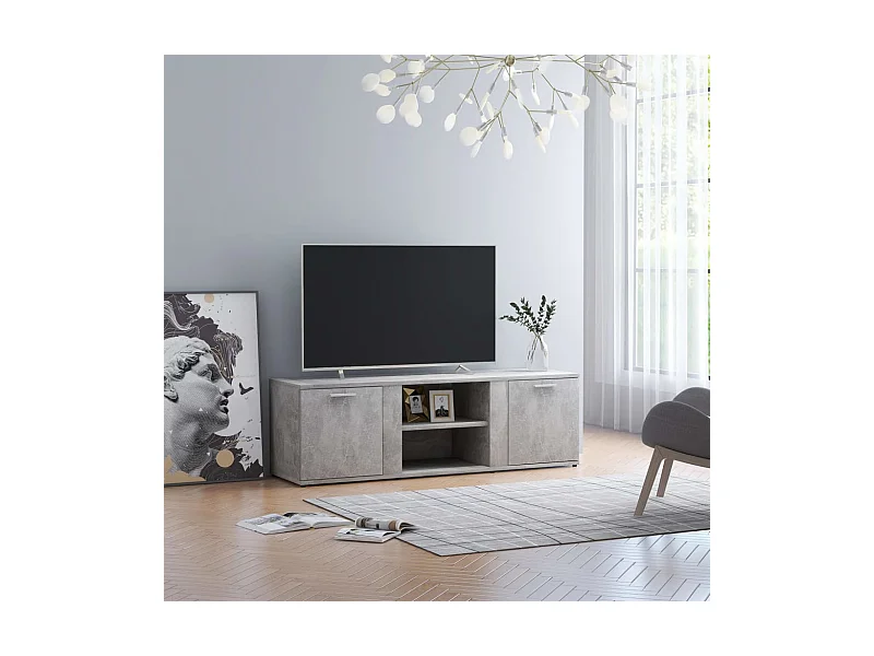 TV-Schrank,TV-Möbel Betongrau 120x34x37 cm Holzwerkstoff -gkd117209