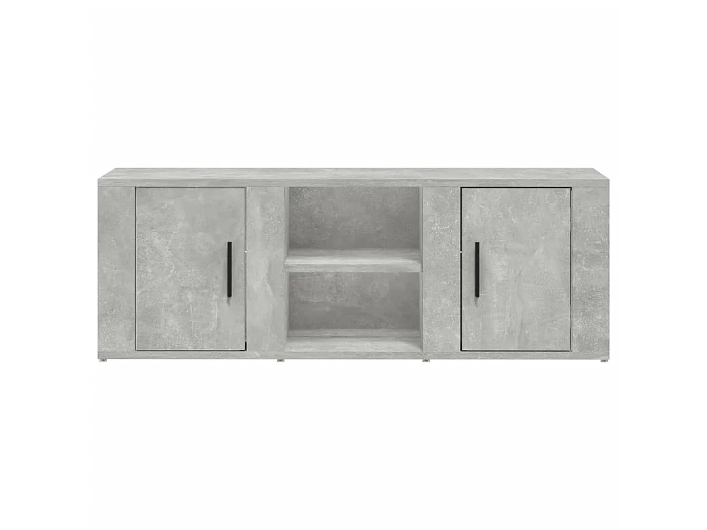 Meuble TV Gris béton 100x31,5x35 cm Bois d'ingénierie BE54896