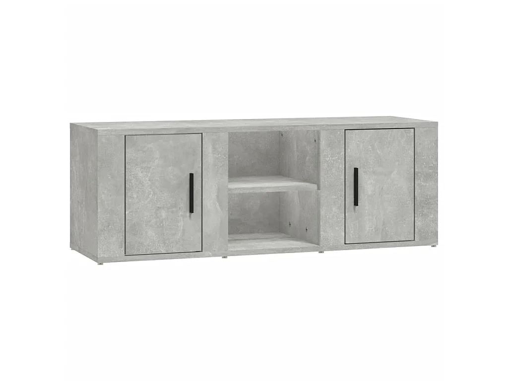 Meuble TV Gris béton 100x31,5x35 cm Bois d'ingénierie BE54896