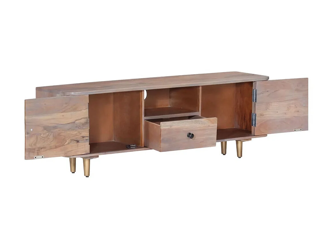 Meuble TV 118x30x40 cm Bois d'acacia massif BE94018
