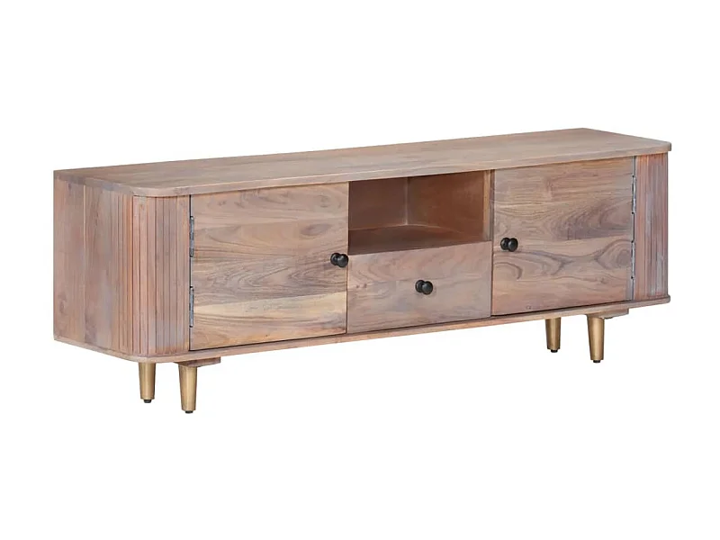 Meuble TV 118x30x40 cm Bois d'acacia massif BE94018