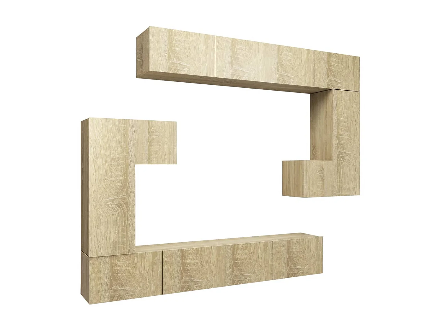 Ensemble de meubles TV 8 pcs Chêne sonoma Bois d'ingénierie BE19671