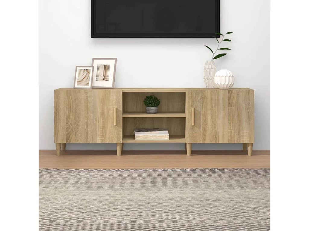 Meuble TV Chêne sonoma 150x30x50 cm Bois d'ingénierie BE52153
