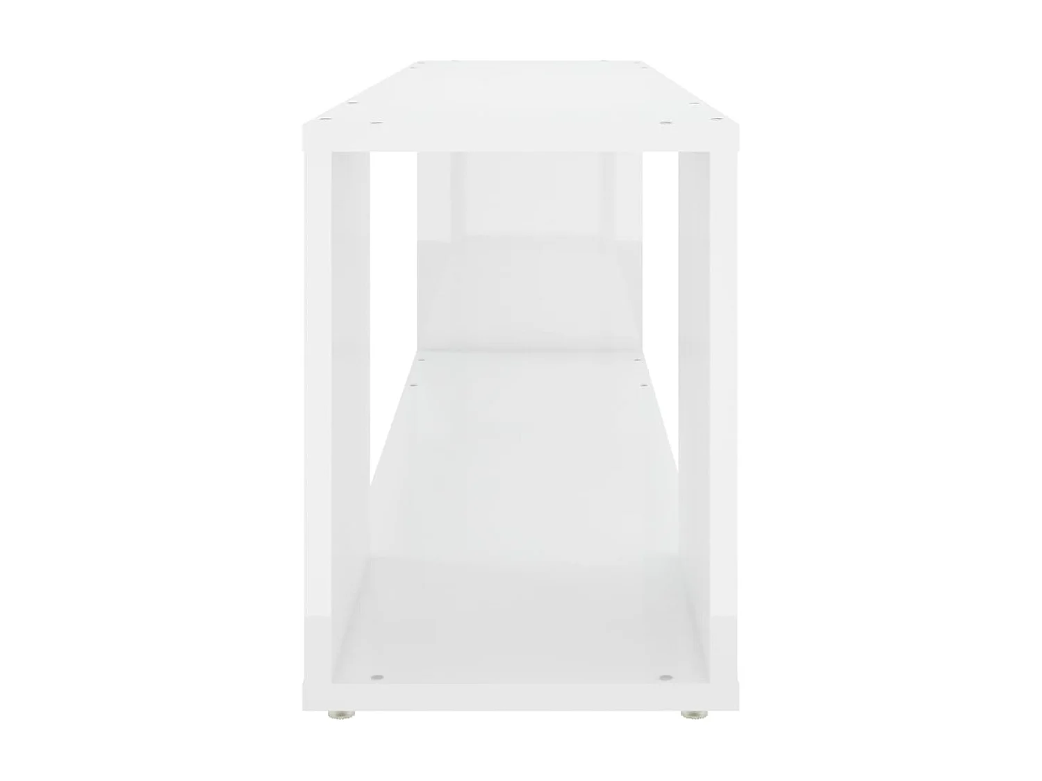 Meuble TV Blanc brillant 100x24x32 cm Aggloméré BE53126