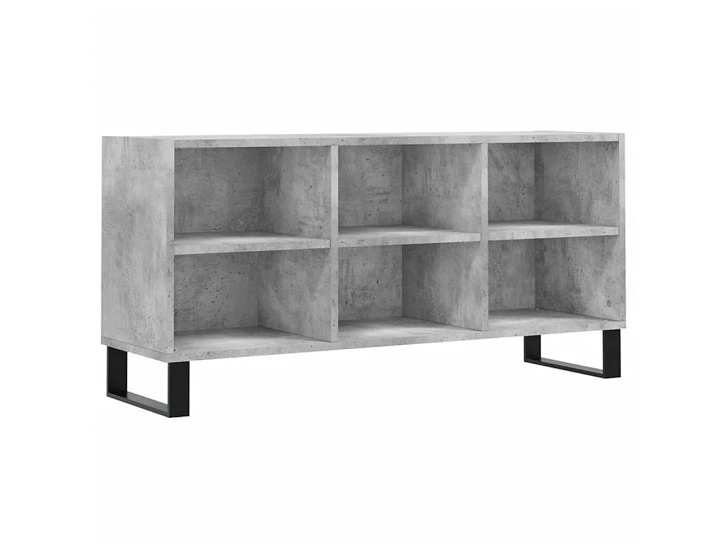 Meuble TV BEis béton 103,5x30x50 cm bois d'ingénierie BE54145