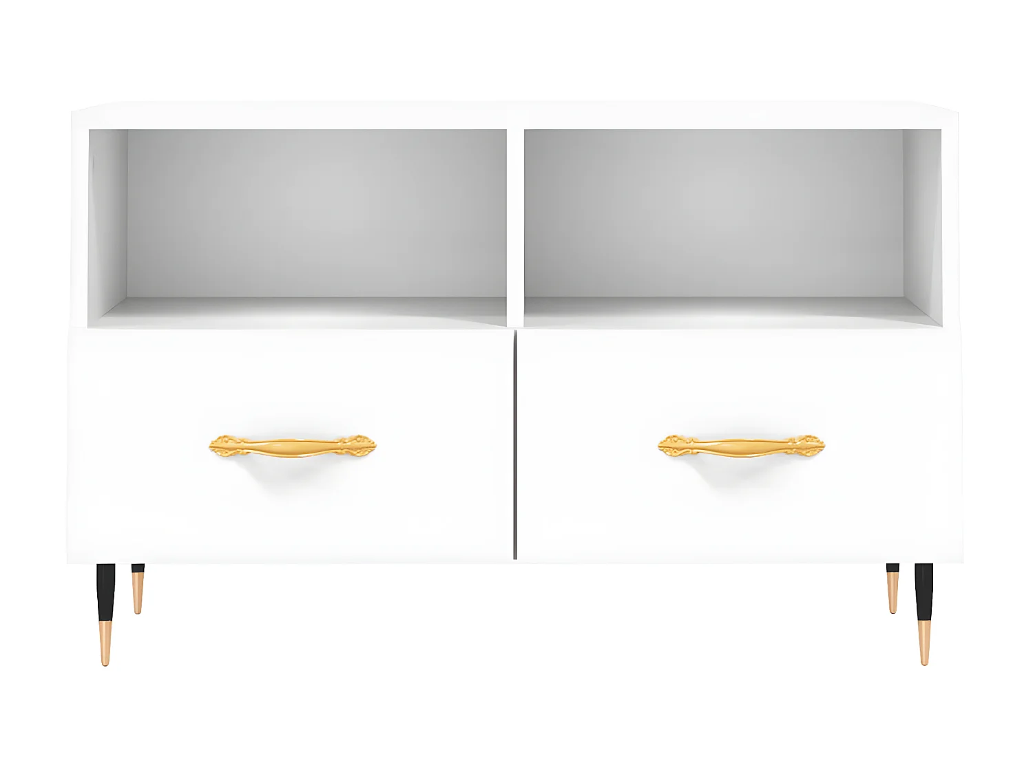 Meuble TV Blanc 80x36x50 cm Bois d'ingénierie BE99137