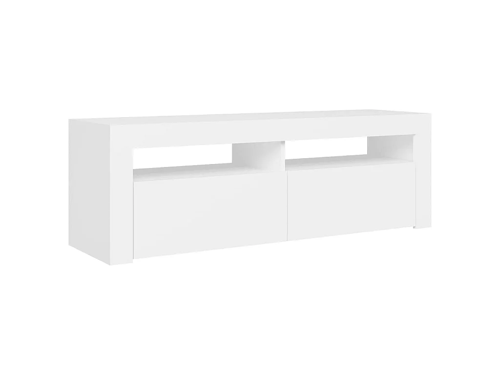Tv-meubel met LED-verlichting 120x35x40 cm wit NL928058