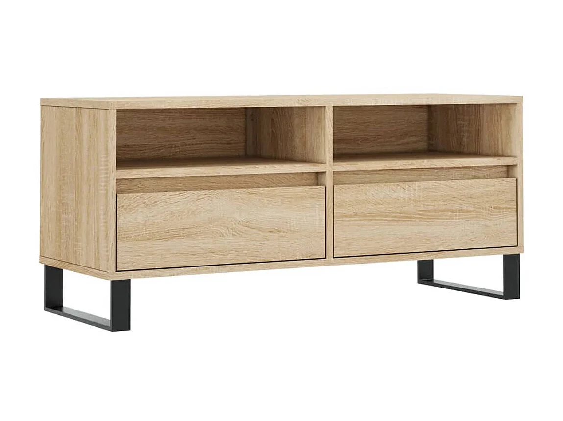 Meuble TV chêne sonoma 100x34,5x44,5 cm bois d'ingénierie GR55180