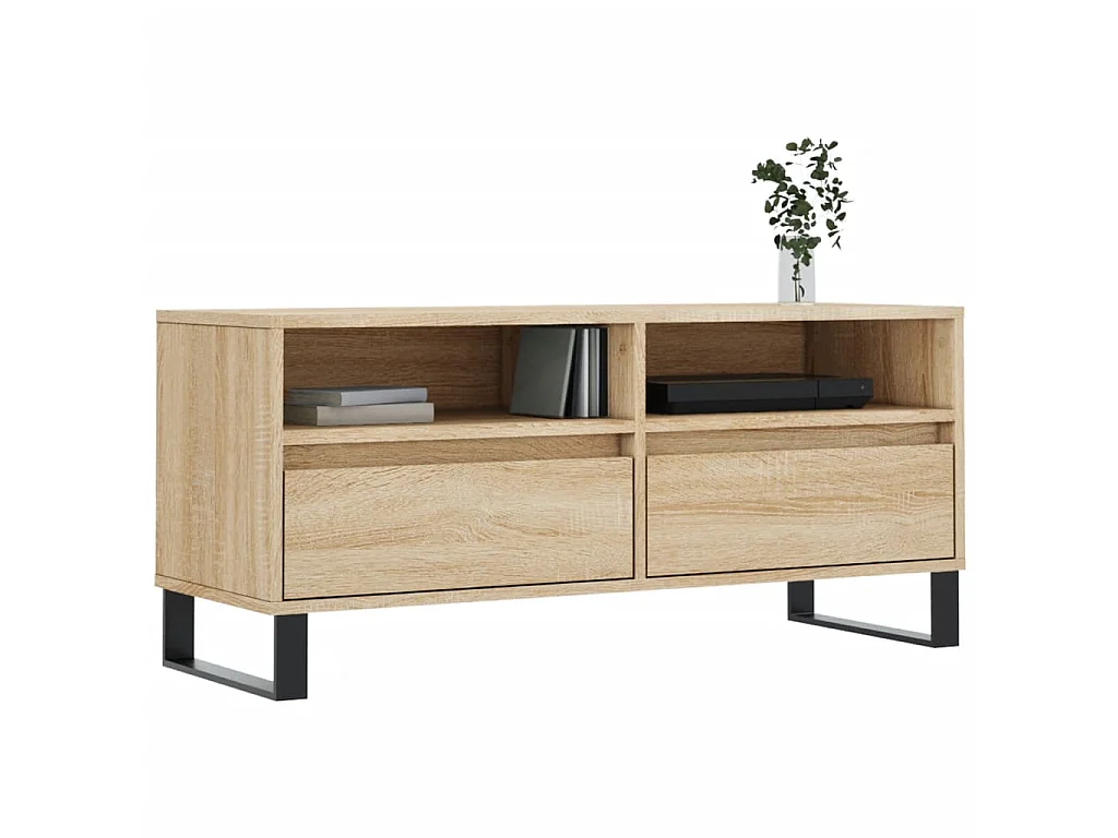 Meuble TV chêne sonoma 100x34,5x44,5 cm bois d'ingénierie GR55180