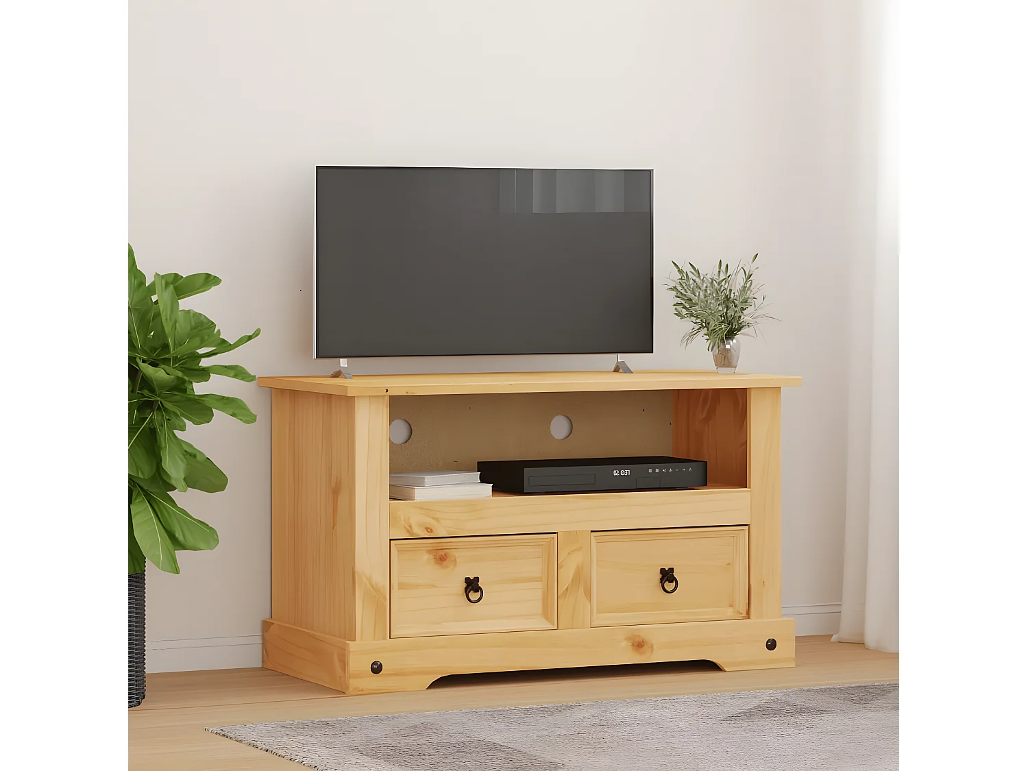 Meuble TV Gamme Corona pin mexicain 91x43x56 cm BE42102