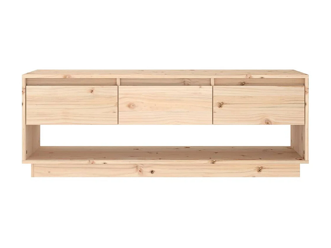 Mueble de TV de madera maciza de pino 110,5x34x40 cm ES17595