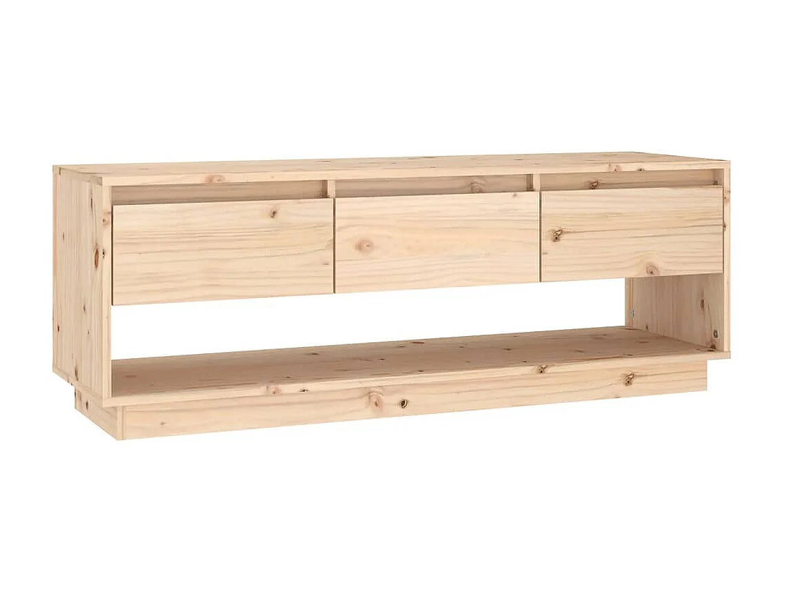 Meuble TV 110,5x34x40 cm Bois de pin massif BE12324