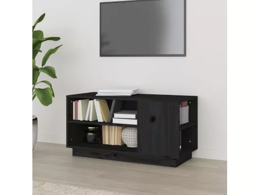 Kauf Unique TV-Schrank,TV-Möbel Schwarz 80x35x40,5 cm Massivholz Kiefer -gkd241008