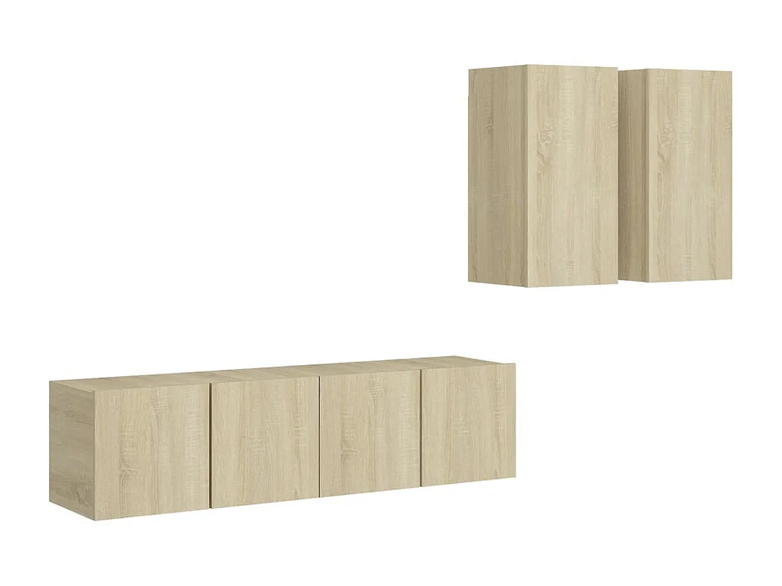 Ensemble de meubles TV 4 pcs Chêne sonoma Bois d'ingénierie BE41350