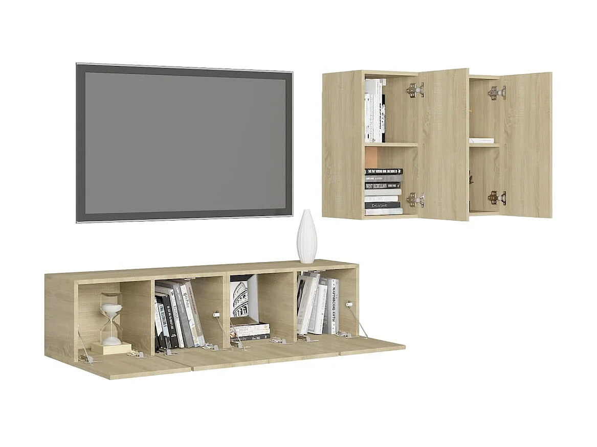 Ensemble de meubles TV 4 pcs Chêne sonoma Bois d'ingénierie BE41350