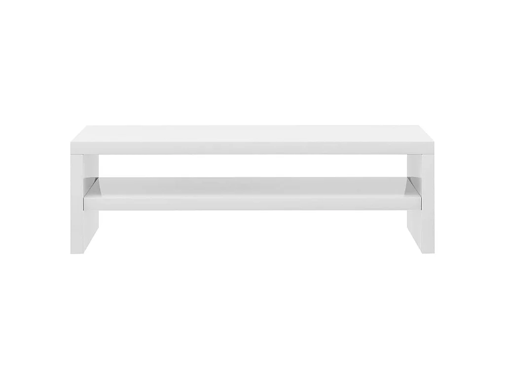Meuble TV de moniteur Blanc brillant 42 x 24 x 13 cm Aggloméré OLA4404