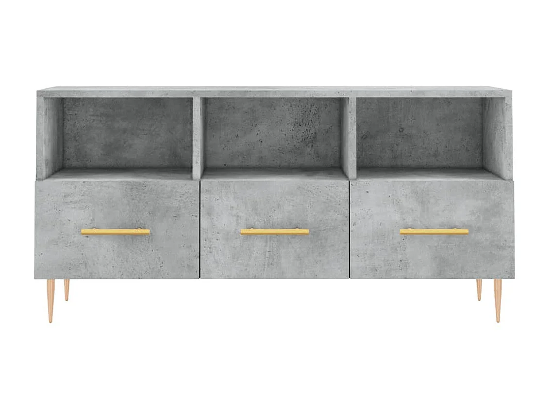 Tv-meubel 102x36x50 cm bewerkt hout betongrijs NL567677