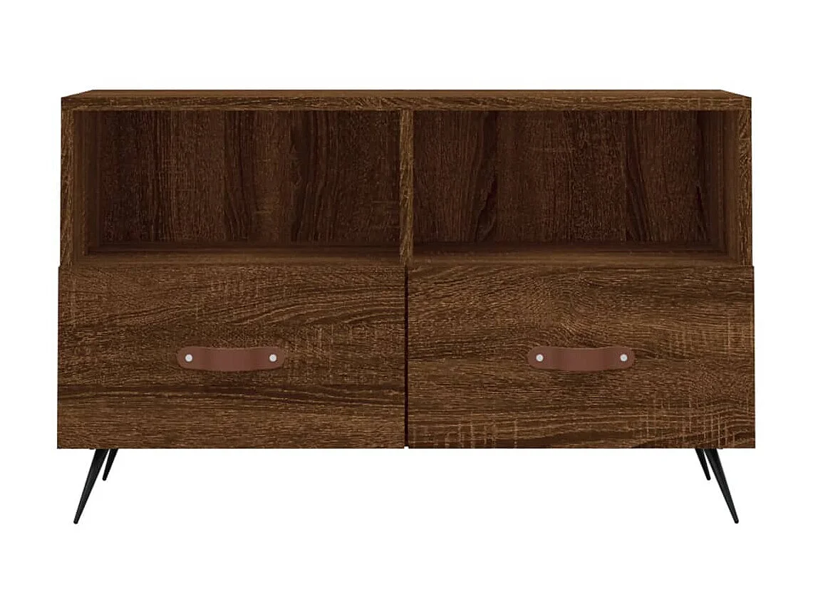 Meuble TV Chêne marron 80x36x50 cm Bois d'ingénierie BE71310